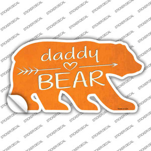 Daddy Arrow Orange Wholesale Novelty Bear Sticker Decal
