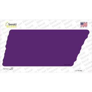 Purple Solid Wholesale Novelty Tennessee Shape Sticker Decal