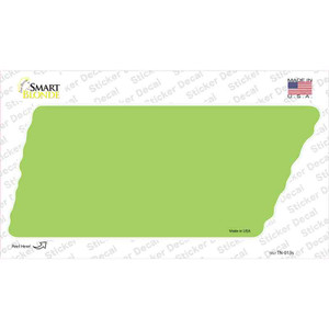 Lime Green Solid Wholesale Novelty Tennessee Shape Sticker Decal