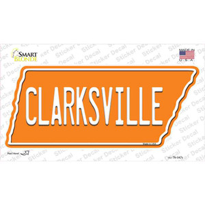 Clarksville Wholesale Novelty Tennessee Shape Sticker Decal