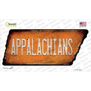 Appalachians Wholesale Novelty Rusty Tennessee Shape Sticker Decal