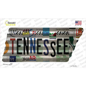 Tennessee Strip Art Wholesale Novelty Corrugated Tennessee Shape Sticker Decal