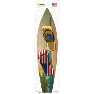 New Jersey Flag Flip Flop Wholesale Novelty Surfboard Sticker Decal