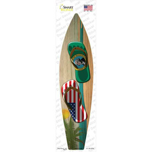 Washington Flag Flip Flop Wholesale Novelty Surfboard Sticker Decal