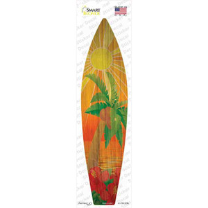Tree And Flowers Sunset Wholesale Novelty Surfboard Sticker Decal