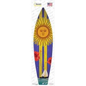 Sailboat With Sun And Yellow Stripes Wholesale Novelty Surfboard Sticker Decal