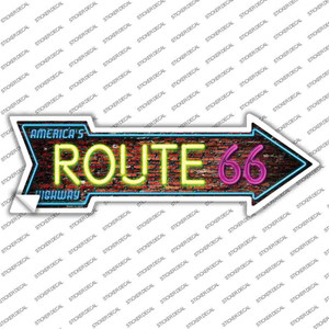 Route 66 Neon Wholesale Novelty Arrow Sticker Decal