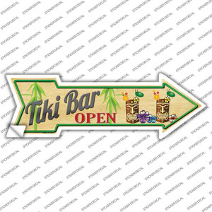 Tiki Bar Open Wholesale Novelty Arrow Sticker Decal