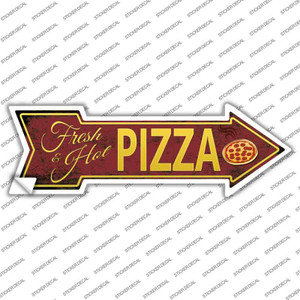Fresh and Hot Pizza Wholesale Novelty Arrow Sticker Decal