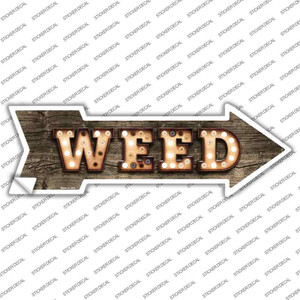 Weed Bulb Letters Wholesale Novelty Arrow Sticker Decal