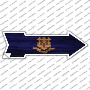 Connecticut State Flag Wholesale Novelty Arrow Sticker Decal
