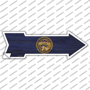 Nebraska State Flag Wholesale Novelty Arrow Sticker Decal