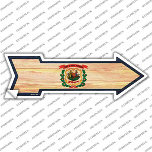 West Virginia State Flag Wholesale Novelty Arrow Sticker Decal