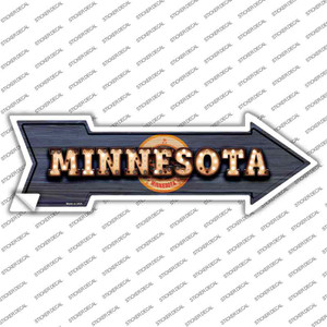 Minnesota Bulb Lettering Wholesale Novelty Arrow Sticker Decal