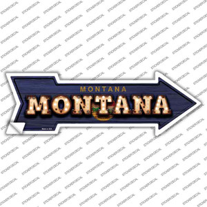 Montana Bulb Lettering Wholesale Novelty Arrow Sticker Decal