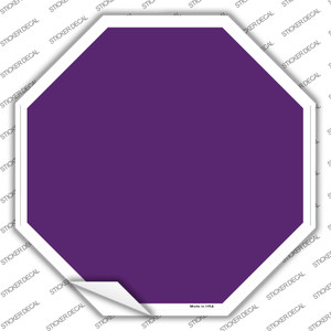 Purple Solid Wholesale Novelty Octagon Sticker Decal