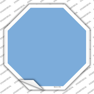 Light Blue Solid Wholesale Novelty Octagon Sticker Decal