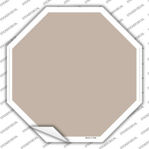 Tan Solid Wholesale Novelty Octagon Sticker Decal