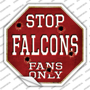 Falcons Fans Only Wholesale Novelty Octagon Sticker Decal