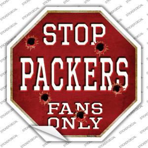 Packers Fans Only Wholesale Novelty Octagon Sticker Decal