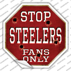 Steelers Fans Only Wholesale Novelty Octagon Sticker Decal