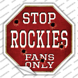 Rockies Fans Only Wholesale Novelty Octagon Sticker Decal