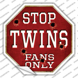 Twins Fans Only Wholesale Novelty Octagon Sticker Decal