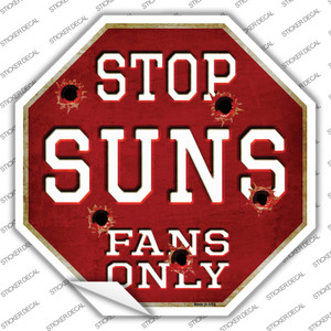 Suns Fans Only Wholesale Novelty Octagon Sticker Decal
