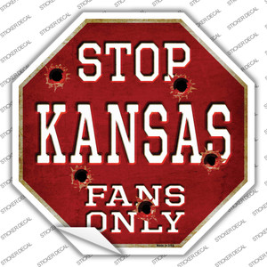 Kansas Fans Only Wholesale Novelty Octagon Sticker Decal
