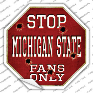 Michigan State Fans Only Wholesale Novelty Octagon Sticker Decal