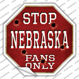 Nebraska Fans Only Wholesale Novelty Octagon Sticker Decal