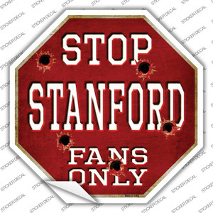 Stanford Fans Only Wholesale Novelty Octagon Sticker Decal