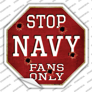 Navy Fans Only Wholesale Novelty Octagon Sticker Decal