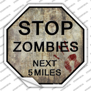 Rusty Zombies 5 Miles Wholesale Novelty Octagon Sticker Decal