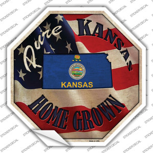 Kansas Home Grown Wholesale Novelty Octagon Sticker Decal