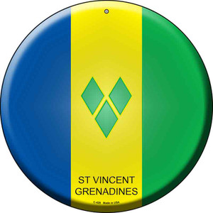 St Vincent Grenadines Country Wholesale Novelty Metal Circular Sign