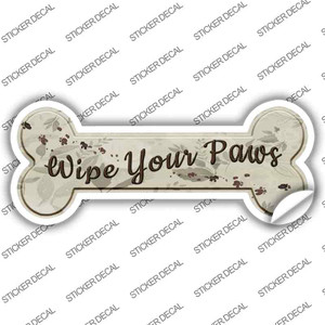 Wipe Your Paws Wholesale Novelty Bone Sticker Decal
