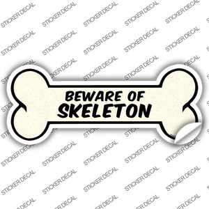 Beware of Skeleton Wholesale Novelty Bone Sticker Decal