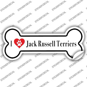 I Love Jack Russell Terriers Wholesale Novelty Bone Sticker Decal