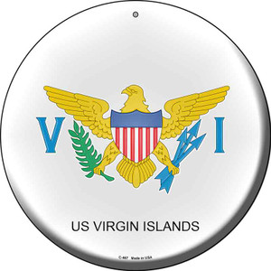 US Virgin Islands Country Wholesale Novelty Metal Circular Sign