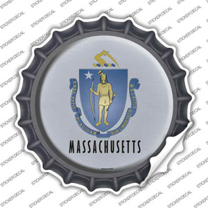 Massachusetts State Flag Wholesale Novelty Bottle Cap Sticker Decal