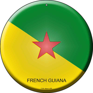 French Guiana Country Wholesale Novelty Metal Circular Sign C-270