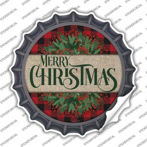 Merry Christmas Red Wholesale Novelty Bottle Cap Sticker Decal