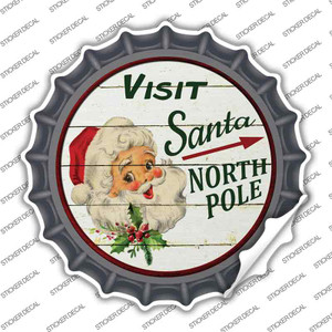 Visit Santa Wholesale Novelty Bottle Cap Sticker Decal