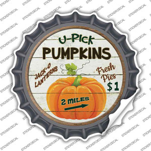 U Pick Pumpkins Wholesale Novelty Bottle Cap Sticker Decal