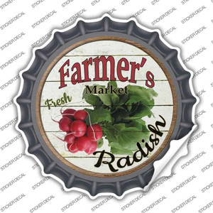 Farmers Market Radish Wholesale Novelty Bottle Cap Sticker Decal