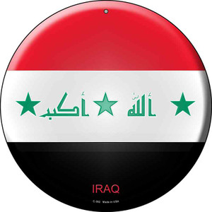 Iraq Country Wholesale Novelty Metal Circular Sign