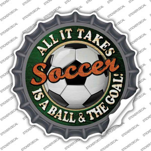 Soccer Wholesale Novelty Bottle Cap Sticker Decal