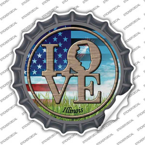 Love Illinois Wholesale Novelty Bottle Cap Sticker Decal