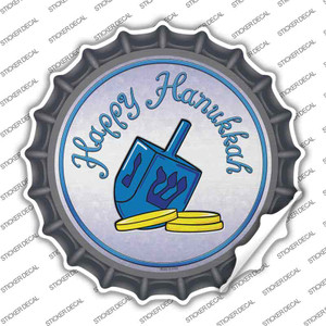 Happy Hanukkah Dreidel Wholesale Novelty Bottle Cap Sticker Decal